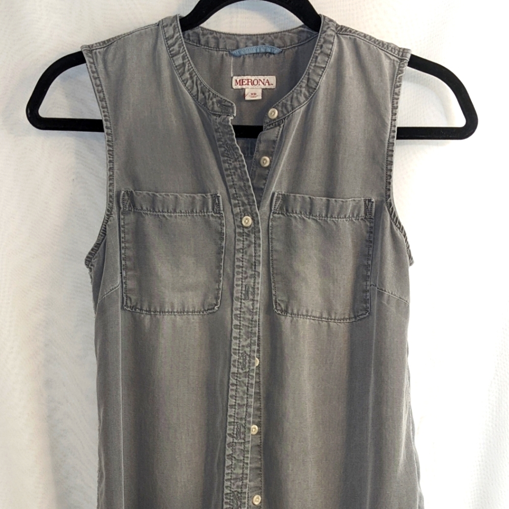 Merona Gray XS Lyocell Top
